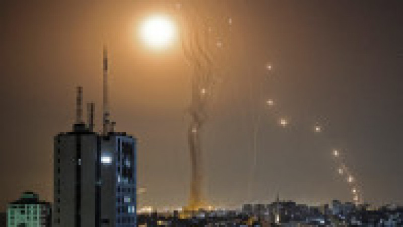 Rachetă lansată din Gaza interceptată de sistemul Iron Dome Foto: Profimedia | Poza 6 din 12