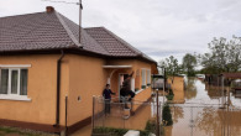 Casă inundată în Satu Mare în urma unei viituri istorice. Foto: Apele Române/ Facebook | Poza 3 din 10