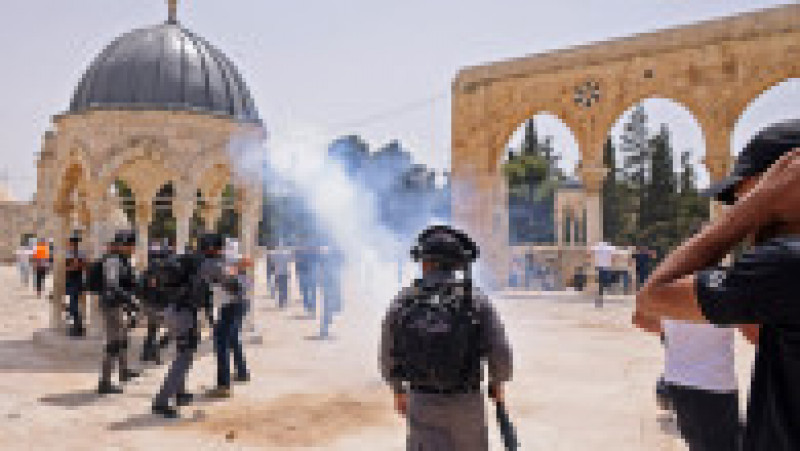 Noi ciocniri între palestinieni și polițiștii israelieni. Foto: Profimedia Images | Poza 7 din 9