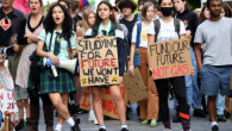 Protest de amploare în Australia. Mii de elevi au plecat de la ore pentru a demonstra pentru apărarea mediului. FOTO: Agerpres | Poza 2 din 3