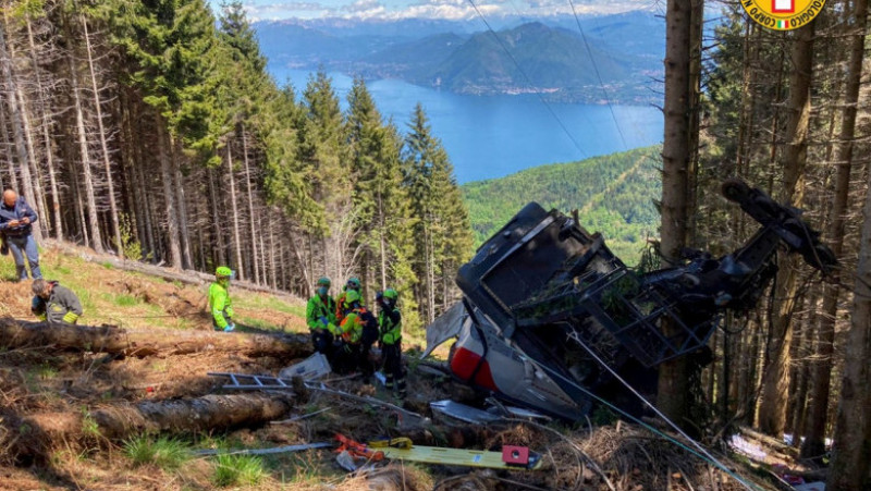 Telecabina s-a prăbușit într-o zonă înaltă a muntelui Foto: Profimedia