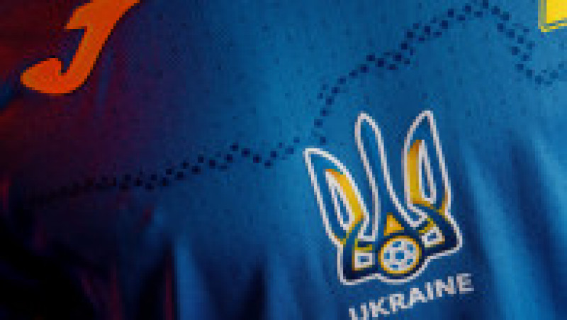 Harta Ucrainei care înglobează Crimeea, inscripționată pe tricourile care vor fi folosite la EURO 2020 de jucătorii ucraineni. Foto: Facebook / Andrei Pavelko | Poza 4 din 10