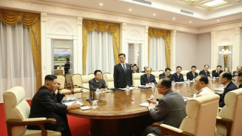 Kim Jon-un la Comitetul Central al Partidului Muncitorilor din Coreea de Nord FOTO: Profimedia Images