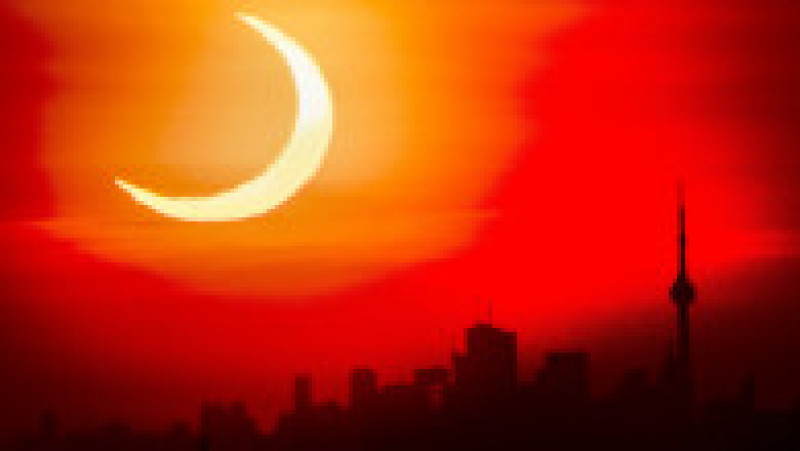 Eclipsa parțială de soare văzută din Ontario, Canada. Foto: Profimedia Images | Poza 9 din 13