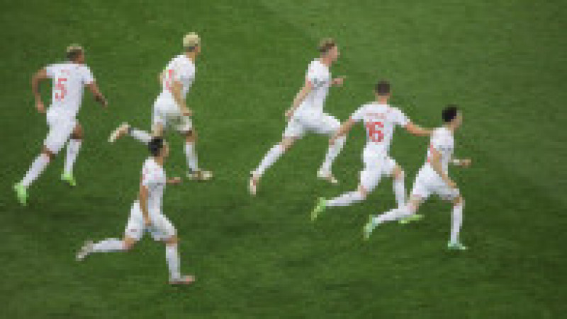 Jucătorii elvețieni, în turul victoriei pe Arena Națională Foto: Inquam Photos / Octav Ganea | Poza 7 din 11