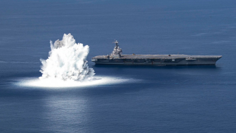 Armata americană testează capacitatea de luptă a portavionului USS Gerald R. Ford Foto: Profimedia