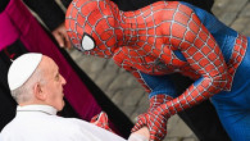 Spiderman, la audiențele Papei Francisc FOTO: Profimedia Images | Poza 5 din 7
