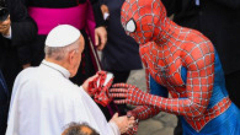 Spiderman, la audiențele Papei Francisc FOTO: Profimedia Images | Poza 7 din 7