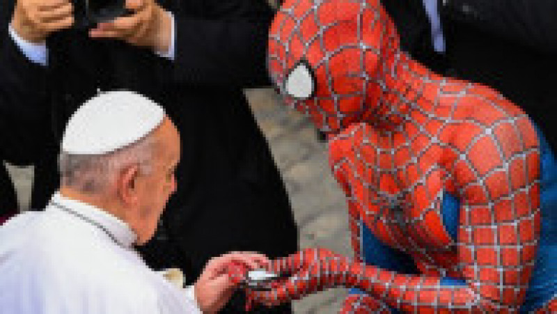Spiderman, la audiențele Papei Francisc FOTO: Profimedia Images | Poza 2 din 7
