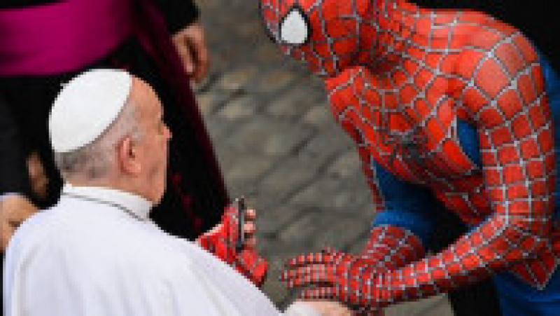 Spiderman, la audiențele Papei Francisc FOTO: Profimedia Images | Poza 3 din 7
