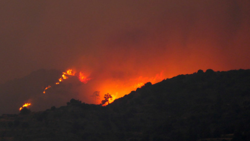 Cel mai mare incendiu forestier din istoria Ciprului. FOTO: Agerpres