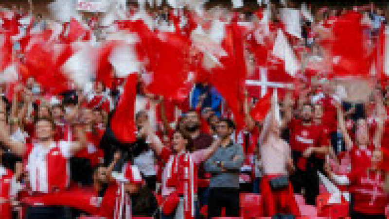 Suporterii danezi, înaintea meciului. Sursa foto: Profimedia Images | Poza 12 din 17