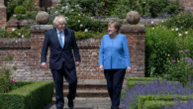 Boris Johnson a primit- o pe Angela Merkel la Chequers Foto: Profimedia | Poza 8 din 22