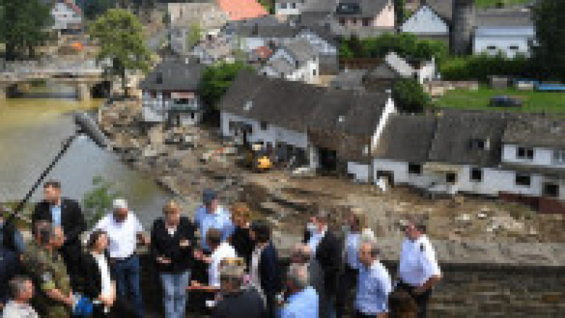 Angela Merkel a vizitat zonelel devasate de inundații în Germania. Foto:: GettyyImages | Poza 6 din 7