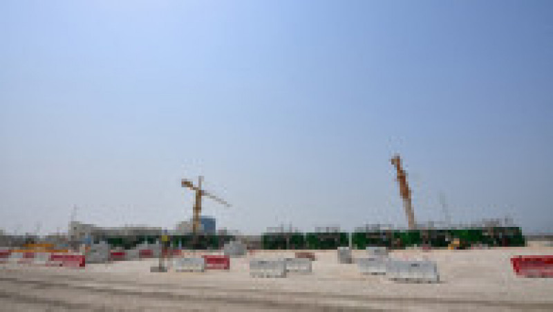 Imagine din 2019 cu șantierul stadionului Ras Abu Aboud din Doha. Sursa foto: Profimedia Images | Poza 10 din 13
