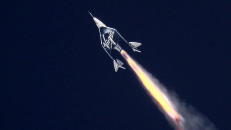 Aeronava Unity este propulsată de o rachetă Foto: Profimedia