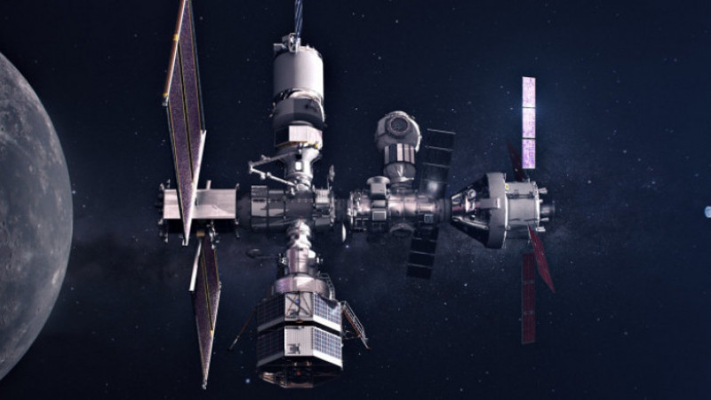 Programul Gateway va permite aterizările pe suprafața Lunii și va ajuta la pregătirea astronauților pentru viitoarele misiuni pe Marte. Foto: NASA