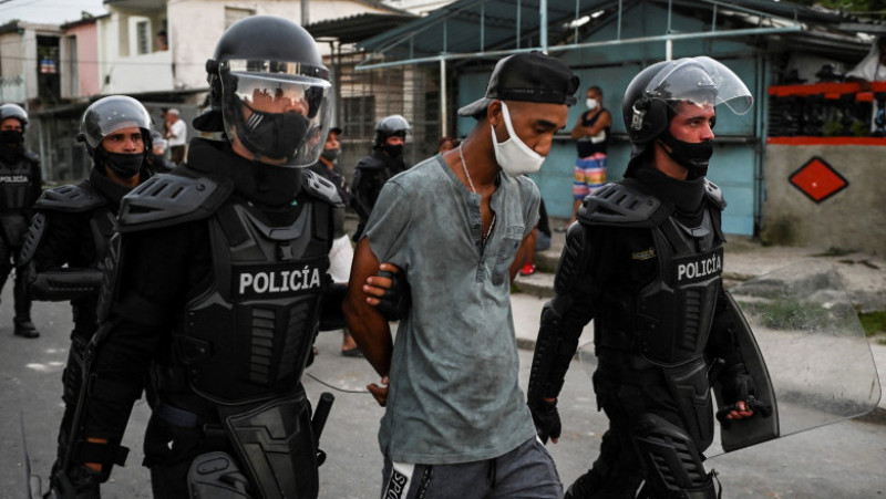 Peste 100 de protestatari au fost arestați. Foto: Profimedia Images