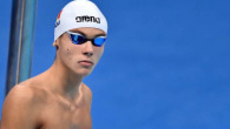 La doar 16 ani, David Popovici a ocupat locul patru în finala olimpică de la 200 m liber, la doar 2/100 de medalia de bronz. Foto: Profimedia Imges | Poza 2 din 7