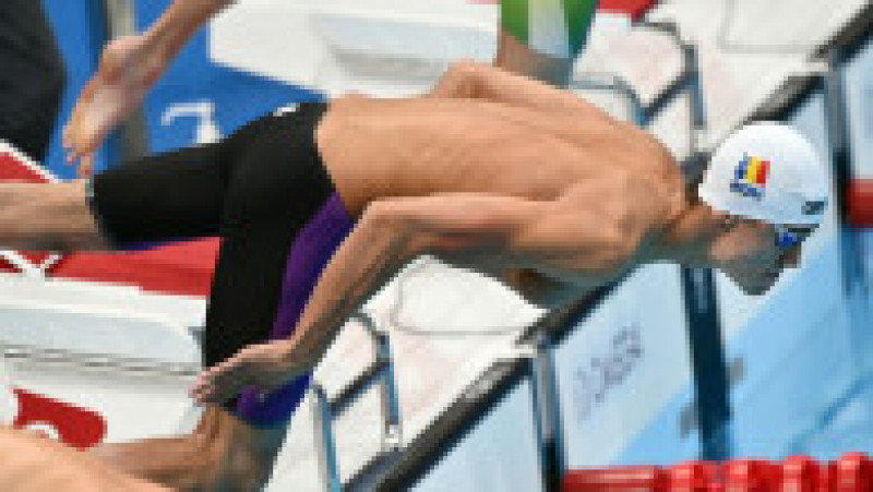 La doar 16 ani, David Popovici a ocupat locul patru în finala olimpică de la 200 m liber, la doar 2/100 de medalia de bronz. Foto: Profimedia Imges | Poza 4 din 7