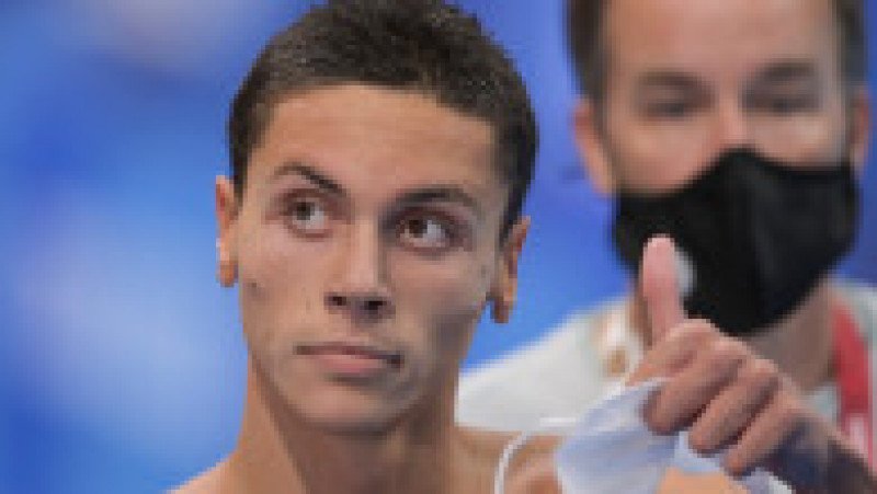 La doar 16 ani, David Popovici a ocupat locul patru în finala olimpică de la 200 m liber, la doar 2/100 de medalia de bronz. Foto: Profimedia Imges | Poza 5 din 7
