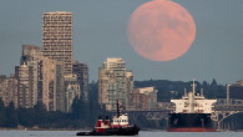 Luna răsare la Vancouver, Canada. Foto: Profimedia | Poza 2 din 6
