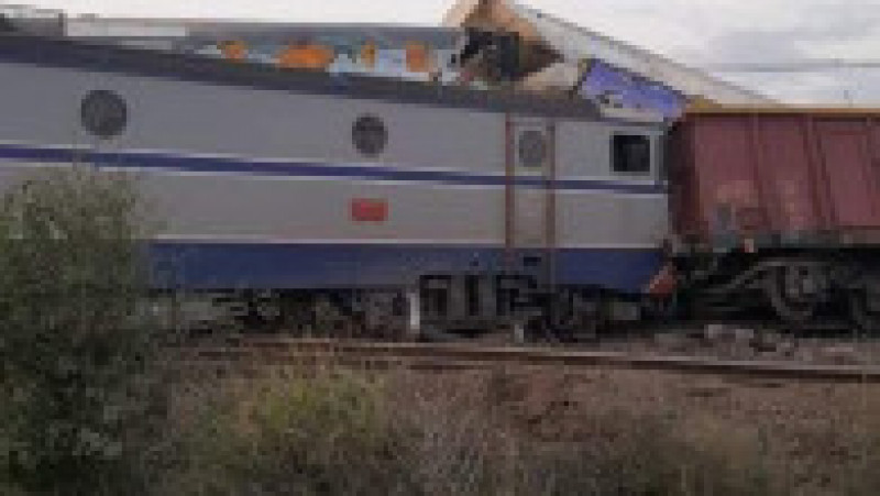Un tren de marfă a intrat într-o altă garnitură care staționa la Fetești. Sursa foto: Federația Sindicatelor Mecanicilor de Locomotivă | Poza 20 din 28
