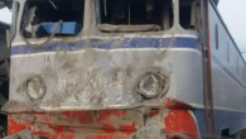 Un tren de marfă a intrat într-o altă garnitură care staționa la Fetești. Sursa foto: Federația Sindicatelor Mecanicilor de Locomotivă | Poza 14 din 28