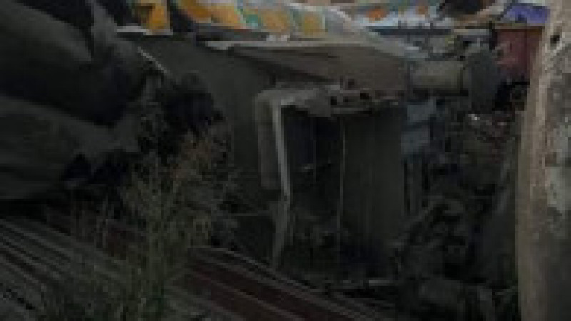 Un tren de marfă a intrat într-o altă garnitură care staționa la Fetești. Sursa foto: Federația Sindicatelor Mecanicilor de Locomotivă | Poza 12 din 28
