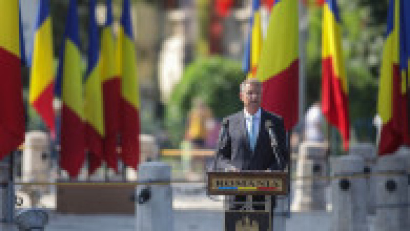 Ceremonie militară organizată cu ocazia încheierii misiunii Armatei României în Afganistan, la Arcul de Triumf, în București, 21 iulie 2021. Foto: Inquam Photos / Octav Ganea | Poza 3 din 9