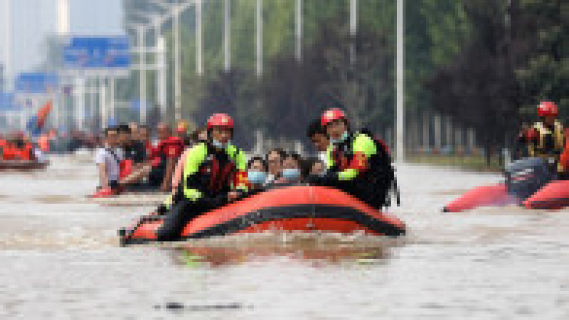 Inundații în provincia Henan, 22 iulie 2021. Sursa foto: Profimedia Images | Poza 13 din 17