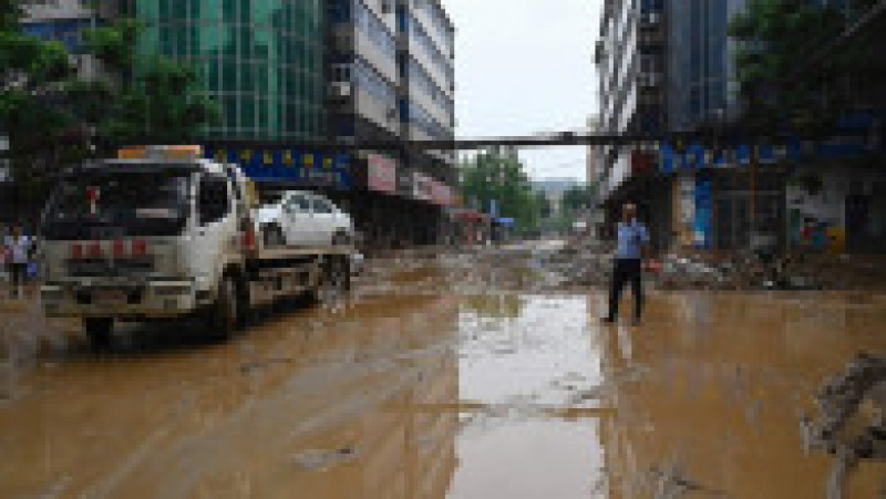 Inundații în provincia Henan, 22 iulie 2021. Sursa foto: Profimedia Images | Poza 9 din 17