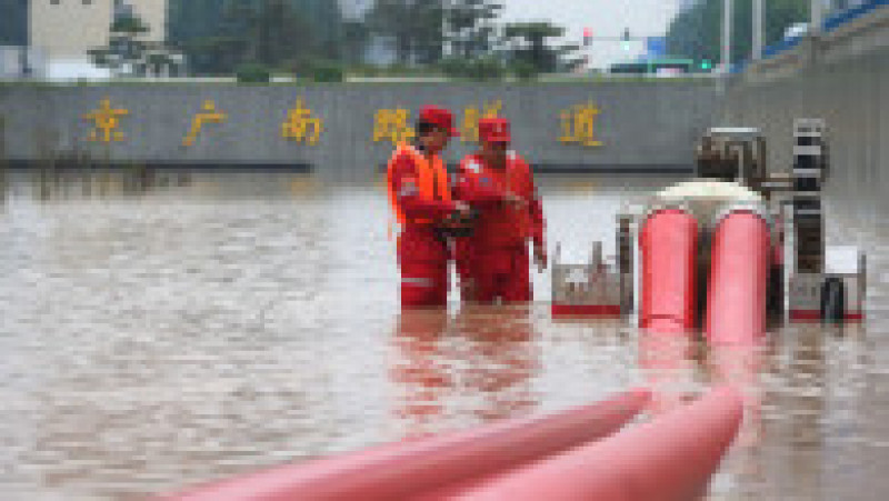 Inundații în Zhengzhou, capitala provinciei Henan, 22 iulie 2021. Sursa foto: Profimedia Images | Poza 4 din 17