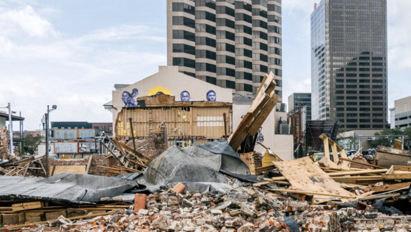 Clădire distrusă în New Orleans de uraganul Ida Foto: Profimedia Images