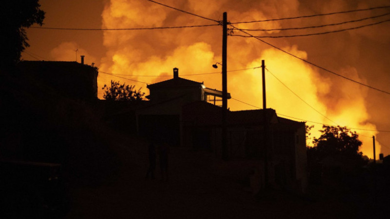 Incendii de vegetație în Grecia. În ultimele 24 de ore s-au declanşat 86 de noi incendii forestiere. Foto: Profimedia Images