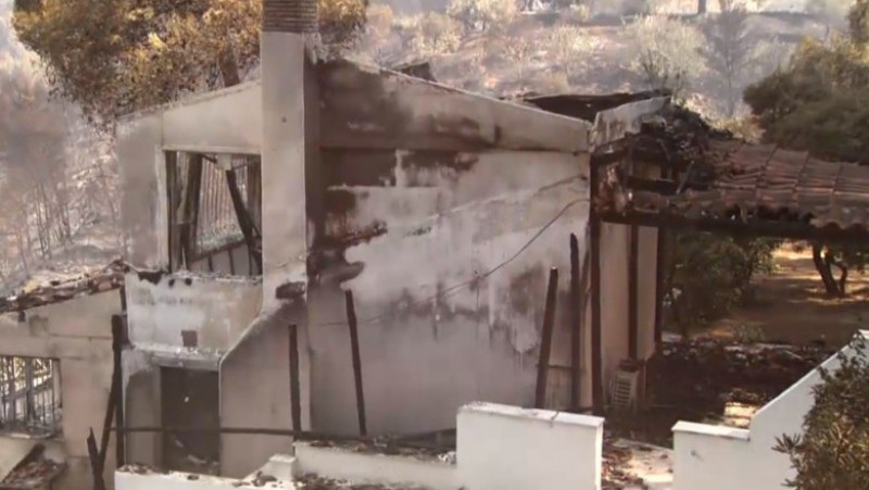 Incendii în Grecia. Imagini surprinse de echipa Digi24 aflată în Grecia