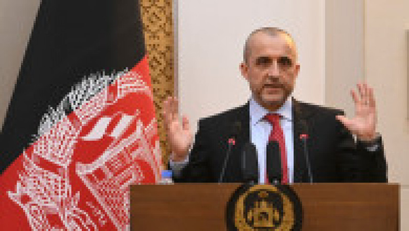 Prim-vicepreşedintele afgan Amrullah Saleh contestă regimul taliban şi susţine că el este preşedintele legitim. Foto: Profimedia | Poza 18 din 19