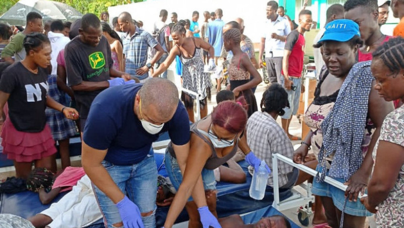 Sunt mii de răniți, după ce un cutremur puternic a lovit Haiti sâmbătă, 14 august 2021 Foto: Profimedia