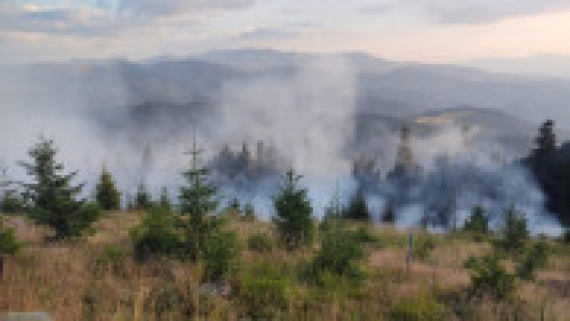Incendiu de vegetație în Munții Șureanu. FOTO Facebook ISU Hunedoara | Poza 4 din 9