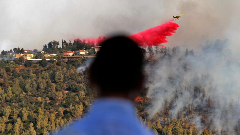 Incendiu de vegetație în apropiere de Ierusalim. Foto: Prodimedia