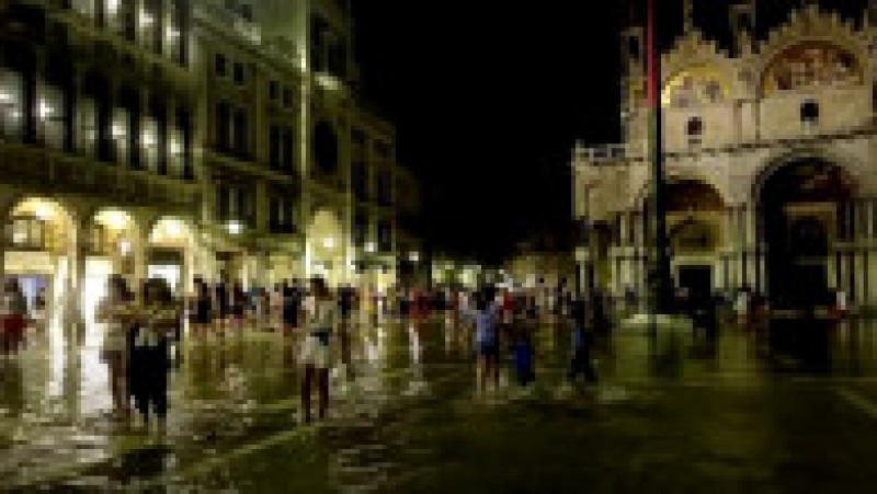 Veneția a fost inundată, fenomen rar pentru mijlocul lunii august. FOTO: Captură Youtube | Poza 3 din 5
