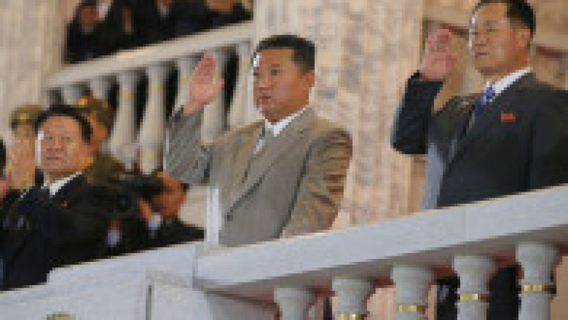 Kim Jong-un a participat la paradă dar nu a susținut un discurs, spre deosebire de alți ani. Foto: Profimedia Images | Poza 11 din 14