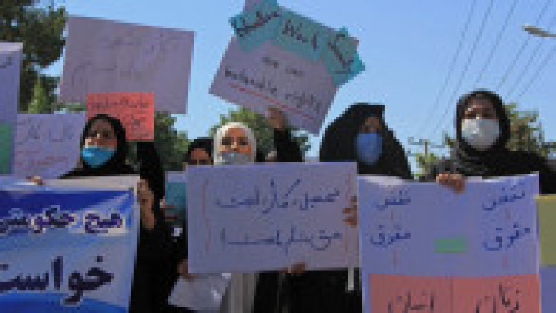 Protest al femeilor afgane în Herat FOTO: Profimedia Images | Poza 6 din 7