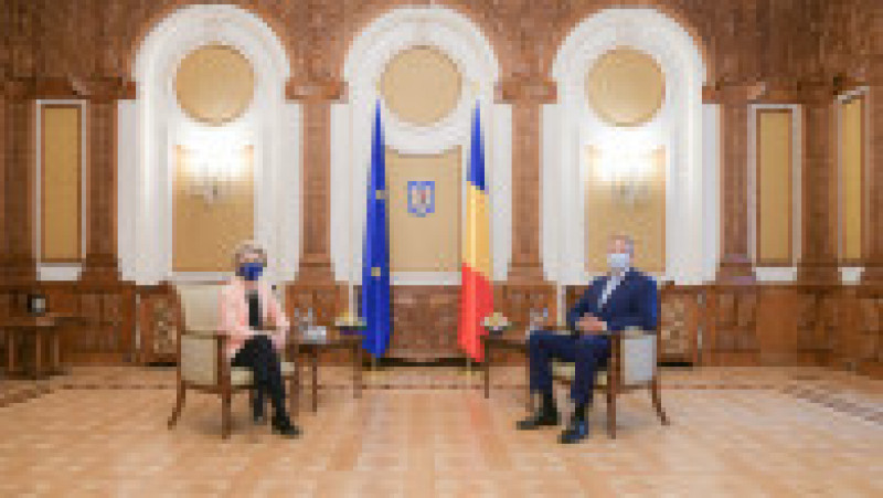Președintele Comisiei Europene, Ursula von der Leyen și președintele României, Klaus Iohannis. Foto: presidency.ro | Poza 3 din 9