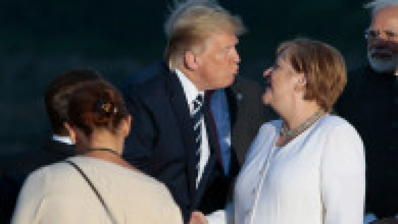 Donald Trump și Angela Merkel la summitul G7 din Biarritz, în august 2019 Foto: Profimedia Images | Poza 29 din 41