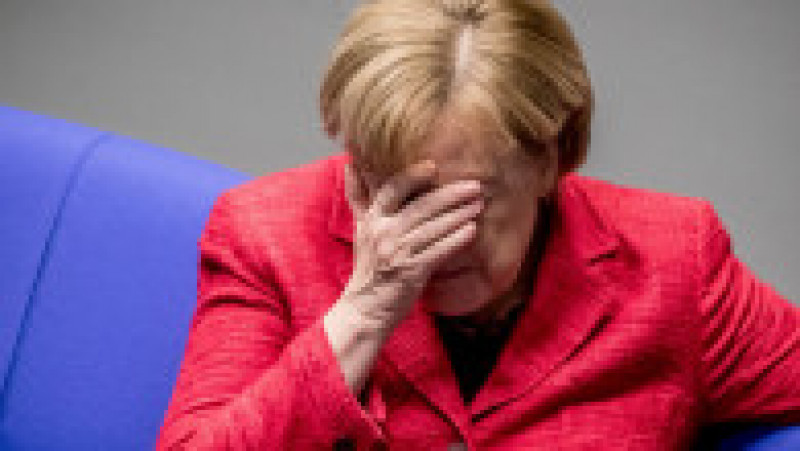 Angela Merkel în timpul unei discuții din Bundestag, în 2017 Foto: Profimedia Images | Poza 17 din 41