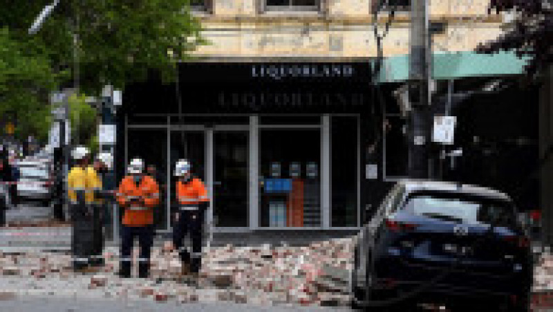 Clădire avariată în urma cutremurului de 6 grade, la Melbourne. Foto: Profimedia Images | Poza 7 din 7