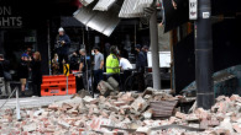 Clădire avariată în urma cutremurului de 6 grade, la Melbourne. Foto: Profimedia Images | Poza 4 din 7
