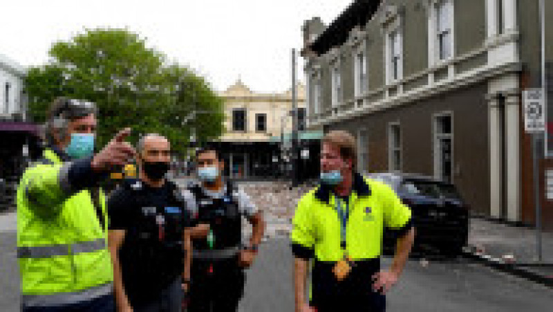Clădire avariată în urma cutremurului de 6 grade, la Melbourne. Foto: Profimedia Images | Poza 5 din 7
