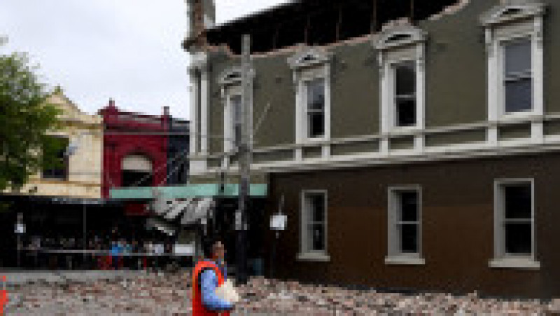 Clădire avariată în urma cutremurului de 6 grade, la Melbourne. Foto: Profimedia Images | Poza 6 din 7
